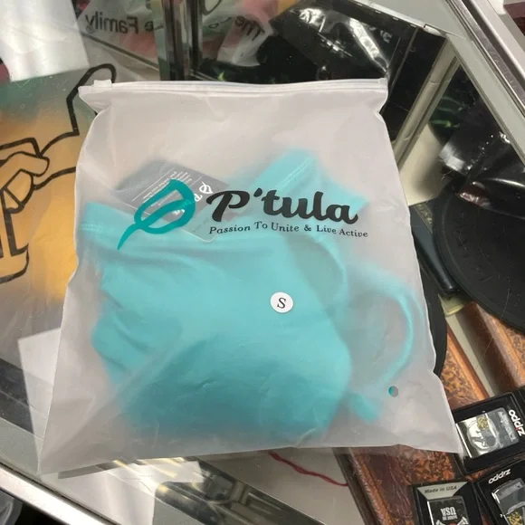 P'tula Coral Strappy Sports Bra TEAL Women’s SZ SMALL NWT New In Bag - Picture 8 of 10